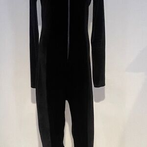 Fashion Nova Sleek Black Velvet Jumpsuit